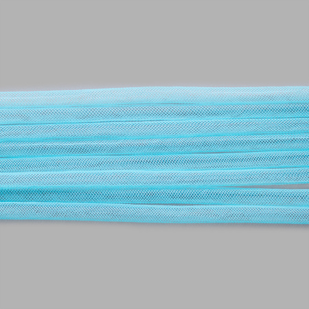 Бижутерная сетка-рукав, 8мм, бирюзовая, 10 метров