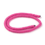 <p>Плоские круглые бусины - чипсы (диски, рондели heishi) ручной работы из полимерной глины (пластики). Бусины могут немного отличаться по форме и размеру. Оттенок может отличаться от фотографии. Цвет: яркий маджентово-розовый. Бусины довольно мягкие, гибкие, напоминают каучук. Цена за низку длиной около 43 см, около 350-400 бусин.</p>