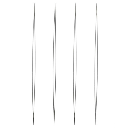 <p>Набор из 4 гибких бисерных игл с большим ушком посередине. Сделаны из нержавеющей стали. Длина около 5.5 см. Произведены в Китае для американской компании BeadSmith. Цена за 1 набор.</p>