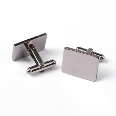 Основы для запонок, 20х18х15мм, с прямоугольной платформой 20х15мм, базовый материал - нержавеющая сталь, без покрытия, пара, УЦЕНКА