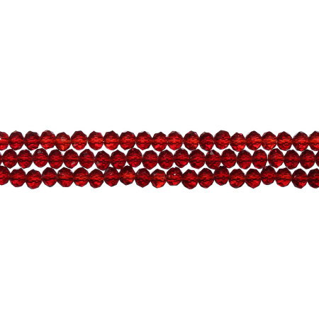 <p>
Бюджетные стеклянные граненые бусины - рондели (абакусы) красного цвета. Бусины могут немного отличаться по форме и размеру. Оттенок может немного отличаться от фото. Цена за низку около 110 бусин.
</p>