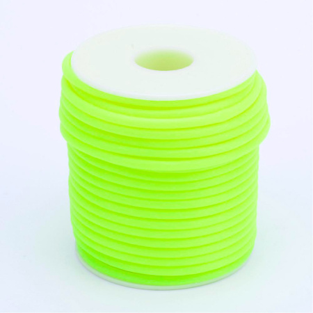 Шнур резиновый полый, около 4мм, неоново-салатовый, 2 метра Шнур резиновый полый, около 4мм, неоново-салатовый, 2 метра