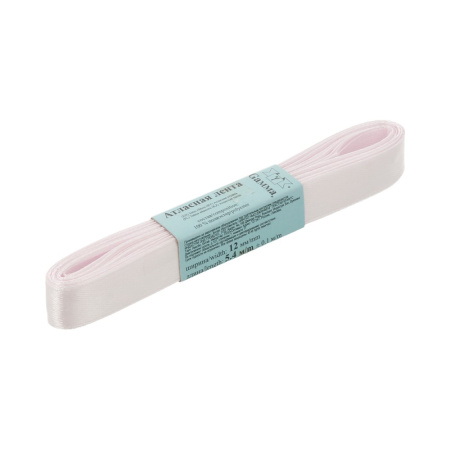 Лента атласная, Gaммa, 12мм, светло-сиреневая №044, моток, 5 метров Лента атласная, Gaммa, 12мм, светло-сиреневая №044, моток, 5 метров