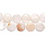 Бусина перламутр, 14х3мм, плоский круг, айвори, 25 шт., низка