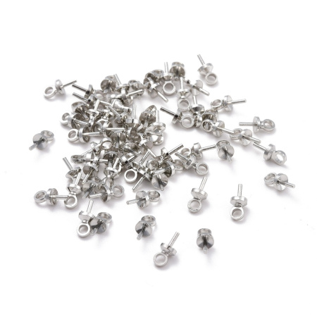 <p>Вклеивающийся штифт (держатель) стального цвета. Общая длина около 7 мм, внешний диаметр шляпки 3 мм, внешний диаметр петельки 2.5 мм, длина вклеиваемой части 2-3 мм, диаметр вклеиваемой части - около 0.7 мм. Отлично подходит для полупросверленных бусин, изделий из полимерной глины, керамики, дерева. Оттенок может отличаться от фотографии и в разных поставках. Цена за упаковку 2 грамма (около 27 штук, фасуются без проверки на дефекты).</p>