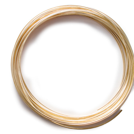 Проволока с памятью, 115х1мм, для колье, цвета приглушенного золота, 5 витков Проволока с памятью, 115х1мм, для колье, цвета приглушенного золота, 5 витков