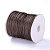 Шнур синтетический вощеный, полиэстеровый, около 1.5мм, темный бежево-коричневый, 10 метров