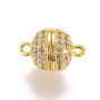 <p>Фурнитура для бижутерии Милано класса люкс (MILANO LUX). Качественный компонент для бижутерии - эффектный магнитный замок-шарик для браслета или колье. Инкрустация фианитами в технике паве. Форма и оттенок замочка могут немного отличаться от фотографии. Цена за 1 шт.</p>