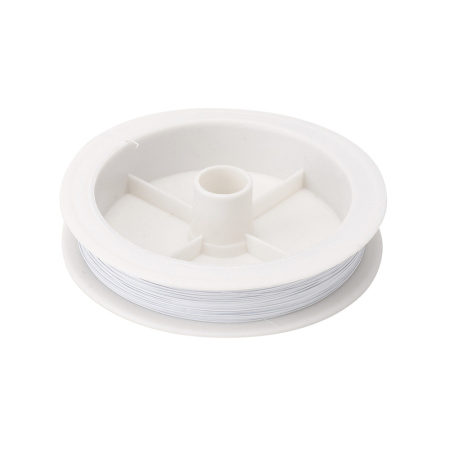 <p>Ювелирный тросик (ланка), сталь с непрозрачным пластиковым покрытием. Цвет белый. Толщина может отличаться от указанной на плюс-минус 0,05 мм. Цена за катушку около 50 метров.</p>