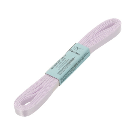 Лента атласная, Gaммa, 6мм, сиреневая №080, моток, 5 метров Лента атласная, Gaммa, 6мм, сиреневая №080, моток, 5 метров