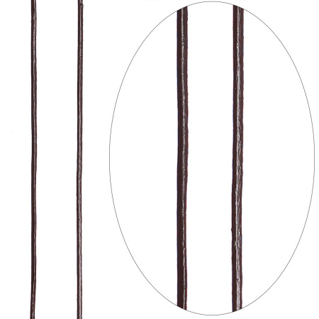 <p>Шнур из натуральной прессованной кожи, окрашенный в коричневый цвет, оттенок может отличаться от фотографии. По возможности, продается цельным куском, однако, может поставляться несколькими отрезами. Цена за 2 метра. </p>