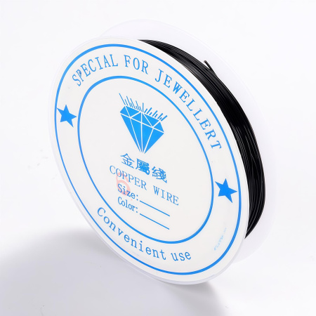 Проволока гибкая, 0.6мм, черная, 8 метров, катушка Проволока гибкая, 0.6мм, черная, 8 метров, катушка