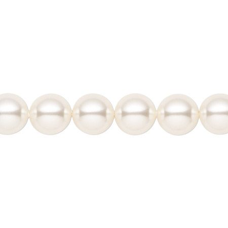 Бусина хрустальная, 8мм, жемчуг Swarovski (#5810), круглый, цвет молочно-белый (white), 1 шт.