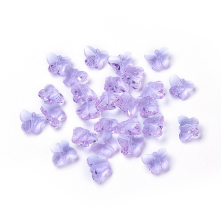 <p>Яркие, летние стеклянные бусины-бабочки сиреневого цвета. Оттенок может отличаться от фотографии. Имитация бабочек Сваровски. Отверстие около 0.9 мм. Цена за 5 шт.</p><p>ВНИМАНИЕ: возможны небольшие щербинки по краю и царапинки.</p>
