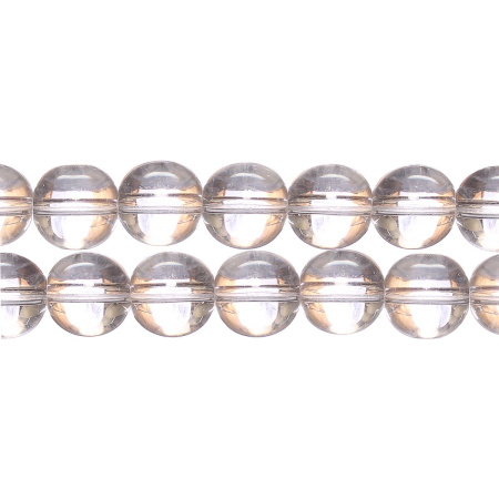 Бусины стеклянные, 12мм, кристально-прозрачные, 27 шт., низка