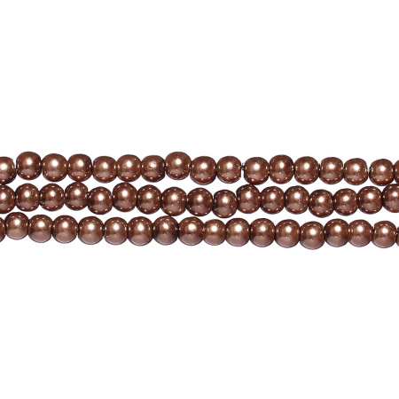 <p>
Коричневые стеклянные бусины с покрытием под жемчуг. Бусины могут немного отличаться по форме и размеру, быть слегка приплюснутыми у отверстия. Оттенок может немного отличаться от представленного на фотографии. Цена за низку 78 см, около 200 шт.
</p>