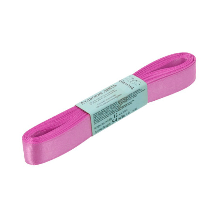 Лента атласная, Gaммa, 12мм, темно-малиновая №029, моток, 5 метров