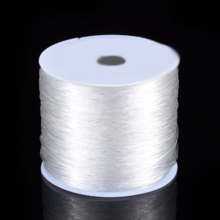 Нить - резинка для браслетов, 0.6мм, прозрачная, катушка, 100 метров