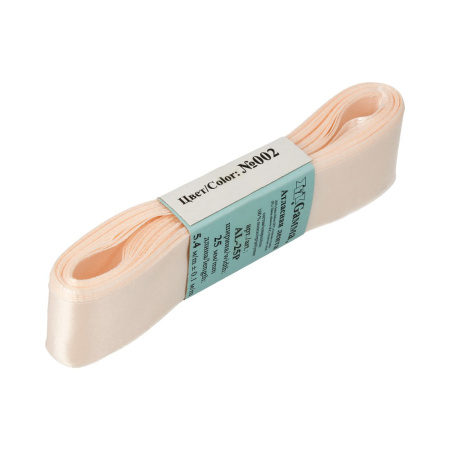 Лента атласная, Gaммa, 25мм, светло-розовая №002, моток, 5 метров Лента атласная, Gaммa, 25мм, светло-розовая №002, моток, 5 метров