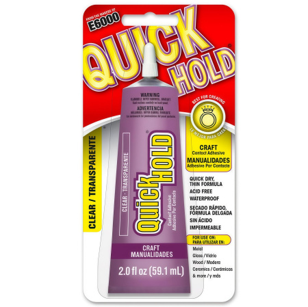 Клей универсальный, Quick Hold (E6000, США), прозрачный, 59.1 мл (2.0 fl. oz.), 1 шт.