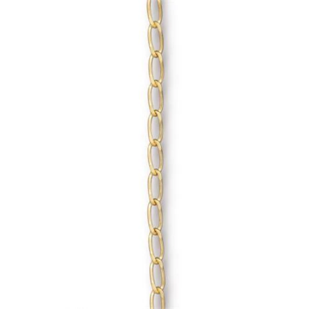 Цепочка отрезная (без замка), 6х2мм, TierraCast, витая с овальными звеньями и алмазной гранью, базовый материал - латунь, позолоченная, 50 см