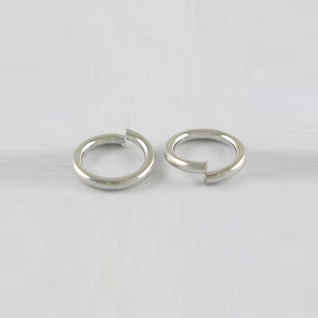 Соединительное колечко, 7мм (толщина 1.0мм, внутренний размер 5мм), базовый материал - латунь, стального цвета, 10 грамм