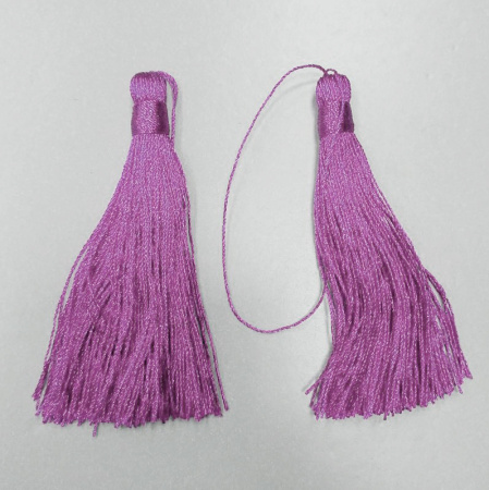 Кисточка декоративная, 60х6мм, нейлоновая, сиреневая, 2 шт.