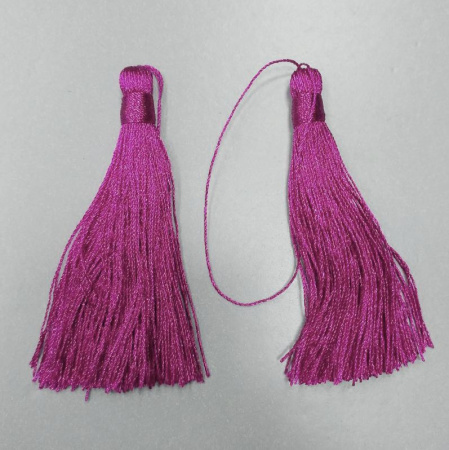 Кисточка декоративная, 60х6мм, нейлоновая, фуксия, 1 шт.