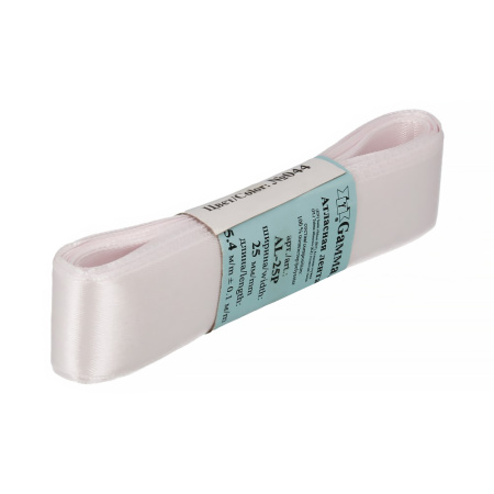 Лента атласная, Gaммa, 25мм, светло-сиреневая №044, моток, 5 метров Лента атласная, Gaммa, 25мм, светло-сиреневая №044, моток, 5 метров