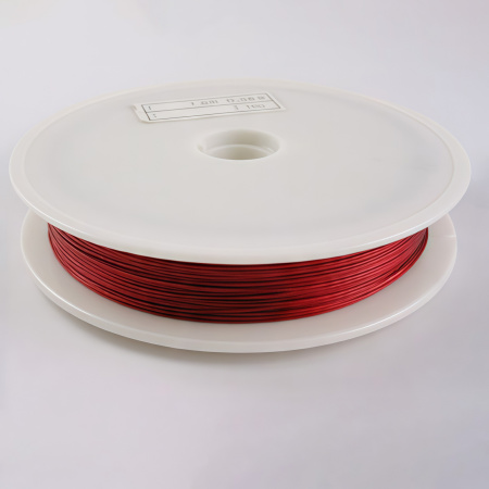Тросик ювелирный, 0.45мм, цвет красный, катушка, 50 метров