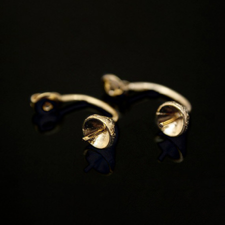 Застежки для пусет, 19.5х4.5мм, Корея, со штифтом, базовый материал - латунь, позолоченные, пара Застежки для пусет, 19.5х4.5мм, Корея, со штифтом, базовый материал - латунь, позолоченные, пара