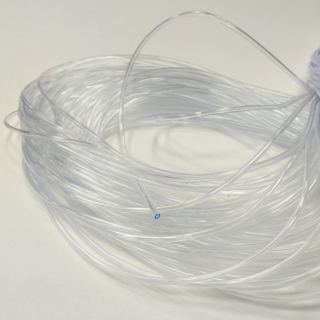 Шнур резиновый полый, около 2мм, кристально-прозрачный, 5 метров Шнур резиновый полый, около 2мм, кристально-прозрачный, 5 метров