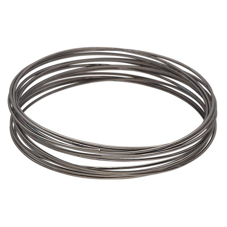 Проволока с памятью, 44.5х0.7мм, для браслета, вороненая сталь, 5 витков