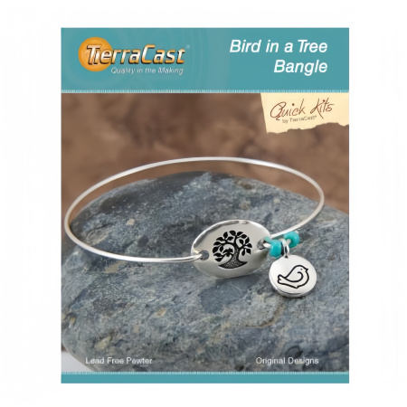 Набор для сборки украшения, 150-228мм, TierraCast, браслет Bird in a Tree, посеребренный