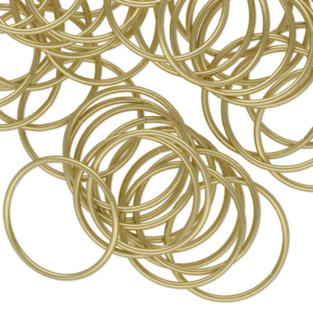 Соединительное колечко, 18мм (толщина 0.8мм, внутренний размер 16.4мм), базовый материал - латунь, тёмно-золотистого цвета, 20 шт.