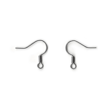 <p>Не темнеющая фурнитура из нержавеющей стали марки 316 (используется в пищевой и медицинской промышленности, не облезает, не окисляется). Лаконичные открытые основы для серег - крючки с аккуратной пружинкой. Оттенок может отличаться от фотографии и в разных поставках. Цена за пару.</p>