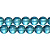 Бусины стеклянные, 12мм, бирюзово-голубые, 28 шт., низка