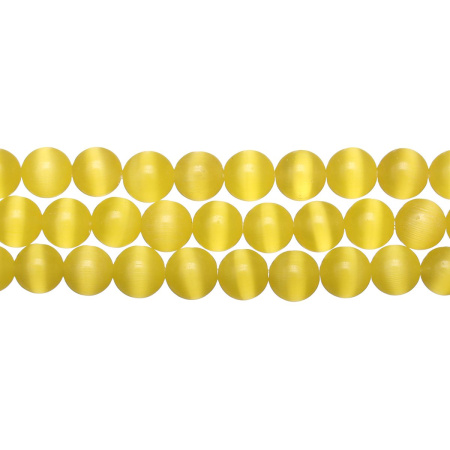 <p>Круглые бусины, кошачий глаз (имитация из стекла). Бусины могут немного отличаться по форме и размеру. Длина низки примерно 37 см, в низке около 48 бусин, низки формируются без проверки каждой бусины на дефекты. Оттенок может отличаться от фотографии и в разных поставках. Цена за низку.</p>