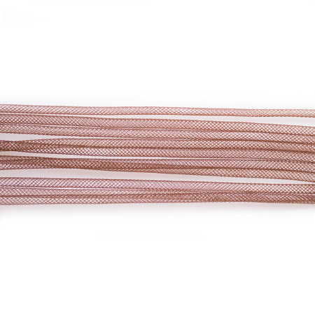 Бижутерная сетка-рукав, 4мм, коричневая, 15 метров