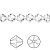 Бусина Swarovski, 8мм, Биконус (#5328), кристально-прозрачный (цвет 001), 1 шт.