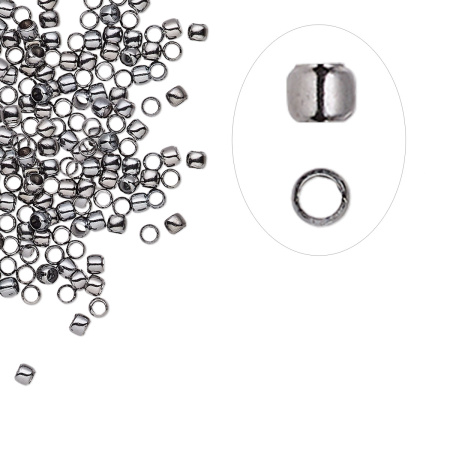 Кримпы, 2х1.5мм, базовый материал - латунь, вороненая сталь, 50 шт.