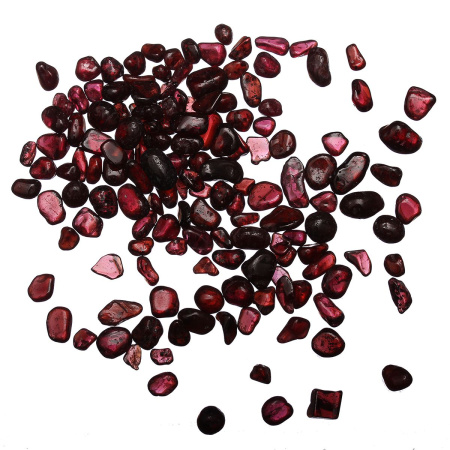 Каменная крошка без отверстий, гранат, 2-8мм, 20 грамм