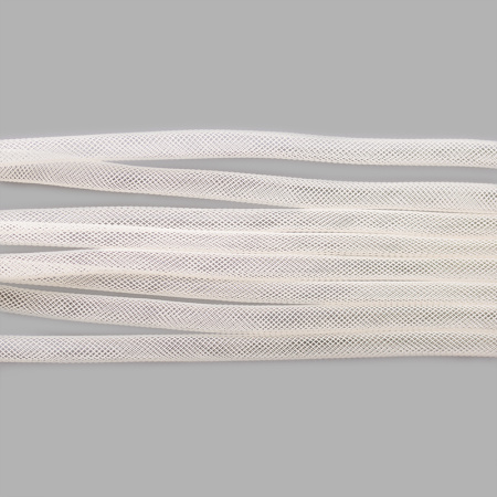 Бижутерная сетка-рукав, 8мм, молочная, 10 метров