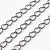 Цепочка отрезная (без замка), 4х2.5мм, витая, базовый материал - железо, вороненая сталь, 2 метра