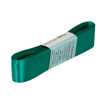 Лента атласная, Gaммa, 25мм, изумрудная №016, моток, 5 метров Лента атласная, Gaммa, 25мм, изумрудная №016, моток, 5 метров