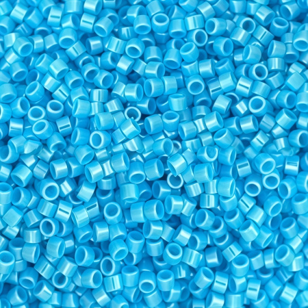 Бисер TOHO цилиндрический, размер 11/0, цвет #124B (Непрозрачный глянцевый, нежно-голубой), 10 грамм