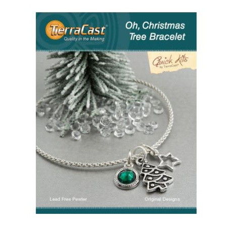 Набор для сборки украшения, 150-228мм, TierraCast, браслет Oh, Christmas Tree, посеребренный Набор для сборки украшения, 150-228мм, TierraCast, браслет Oh, Christmas Tree, посеребренный