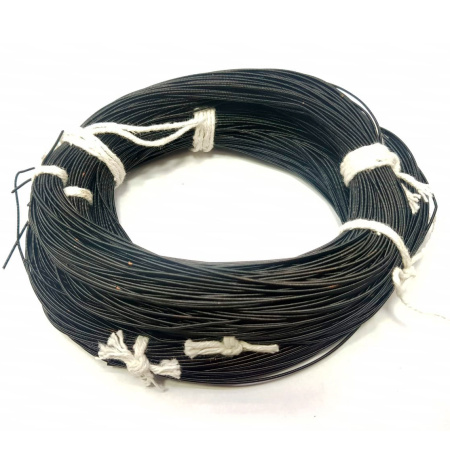 Канитель, 1.1мм, Индия, жесткая, гладкая, цвет черный, 10 грамм