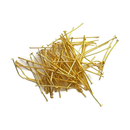 Пины со шляпкой, 30х0.723мм, базовый материал - железо, золотистого цвета, 10 грамм
