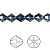 Бусина Swarovski, 8мм, биконус, кристально-прозрачный/серо-синий (цвет 725), 1 шт.